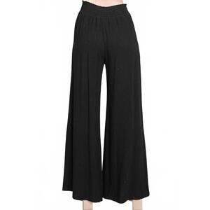 NEW ALLIE ROSE soft linen smocked waist wide leg pants in black